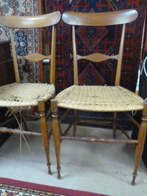 Two antique turned wooden stick chairs - Bild 2 aus 5