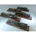 Mounted Model Trains - to include - PLM Pacific, GWR Castle 4-6-0 Class, Pacific Chapelon Nord, P8