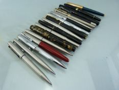 Selection of vintage and modern fountain pens to include Parker, Waterman, Mentmore and various