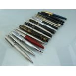 Selection of vintage and modern fountain pens to include Parker, Waterman, Mentmore and various