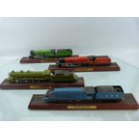 Mounted Model Trains - to include AA Class Mallard, PLM Mountain Class, Duchess LMS and LNER 'Flying