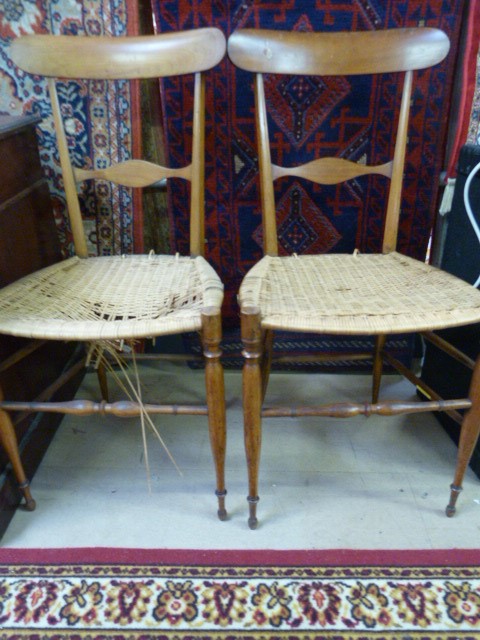 Two antique turned wooden stick chairs - Bild 5 aus 5