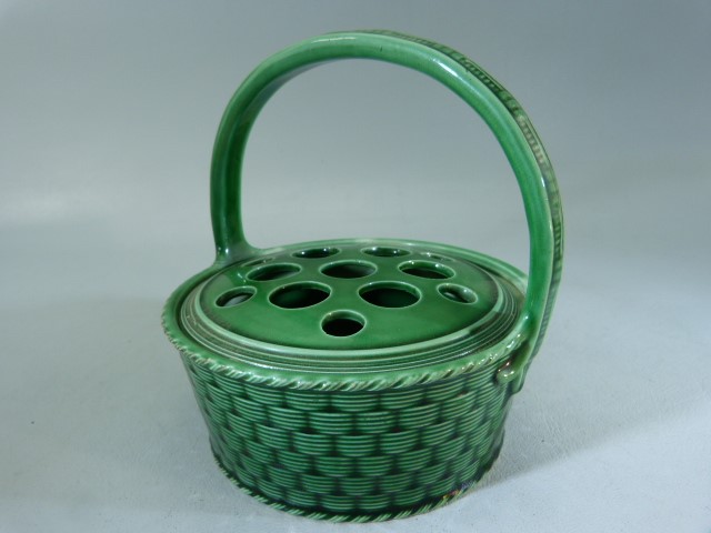 Spode Potpourri pearlware dish in green c1800 - 1820