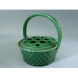 Spode Potpourri pearlware dish in green c1800 - 1820