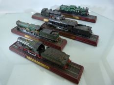 Mounted Model Trains - to include - King Class GWR, City of Truro 4-4-0 Class, CFF A 3/5 Class,