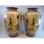 Egyptian pair of large vases