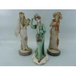 Noritake figure of a lady along with Two Royal Doulton Ladies 'From This Day Forth and Vanessa' with