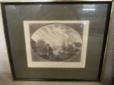 Framed 19th Century engraving