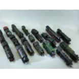 Sixteen various locomotives some with tenders for Gauge 'OO'
