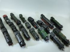 Sixteen various locomotives some with tenders for Gauge 'OO'