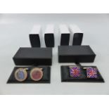 Cufflinks - cased sets of cufflinks - 6 in total