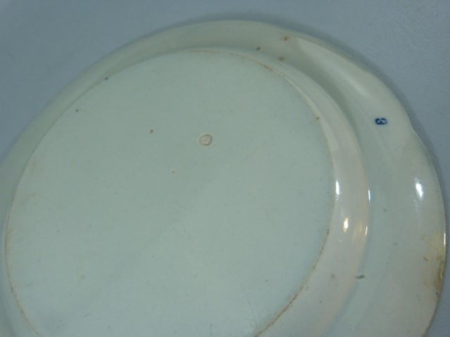 Pearlware Blue and white plate 'Cattle in castle' - Image 4 of 4