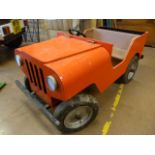 Vintage Wooden Electric jeep. Needs Attention