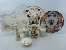 Alto Porcelain dressing table set with perfume bottles and powder pot along with Japanese Imari