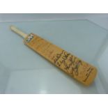 Signed Cricket miniature bat from the Bermuda team