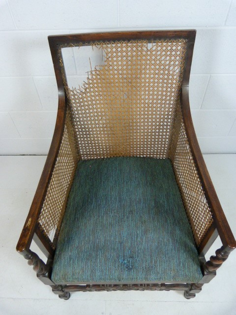 Lattice tub chair - with barley twist fronts - Bild 3 aus 5