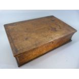 Handmade Treen Bible box in the form of a Bible with inlaid Cross. Made from 3 types of wood. Poss