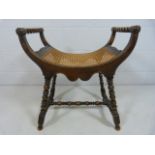 Oak lattice seat 'Ashanti' style stool