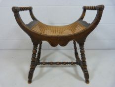 Oak lattice seat 'Ashanti' style stool