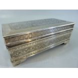 Silver Islamic style jewellery box. Approx Weight - 357.2g