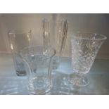 Racing Interest - Four Glass vases - 1 marked Winner Newton Abbot RaceCourse the other Lingfield