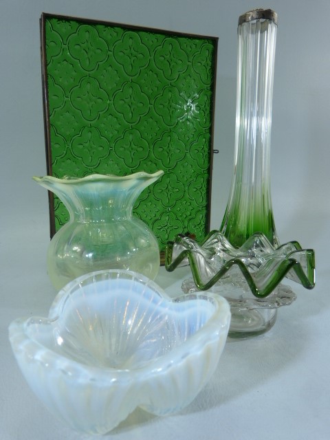 Antique glassware - to include Loetz, Silver topped bud vase and coloured glass etc also to - Image 6 of 6
