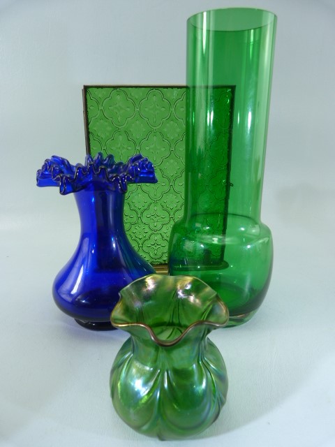 Antique glassware - to include Loetz, Silver topped bud vase and coloured glass etc also to - Image 3 of 6