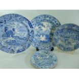 Group of Four Pearlware plates all C.1820