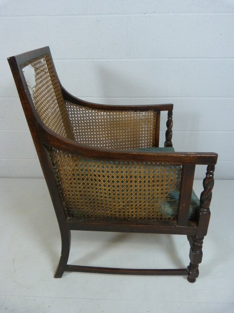 Lattice tub chair - with barley twist fronts - Bild 5 aus 5