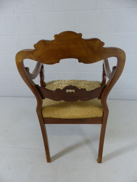 Continental possibly Danish armchair on scroll feet with seat in need of restoration - Bild 4 aus 4