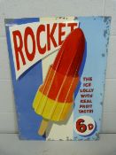 Large Metal 'Rocket Ice Lolly' sign