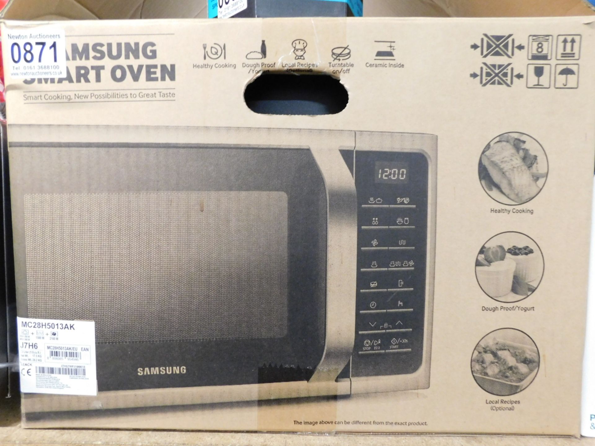 1 BOXED SAMSUNG SMART 28L 900W MICROWAVE MODEL MC28H5013A RRP £179