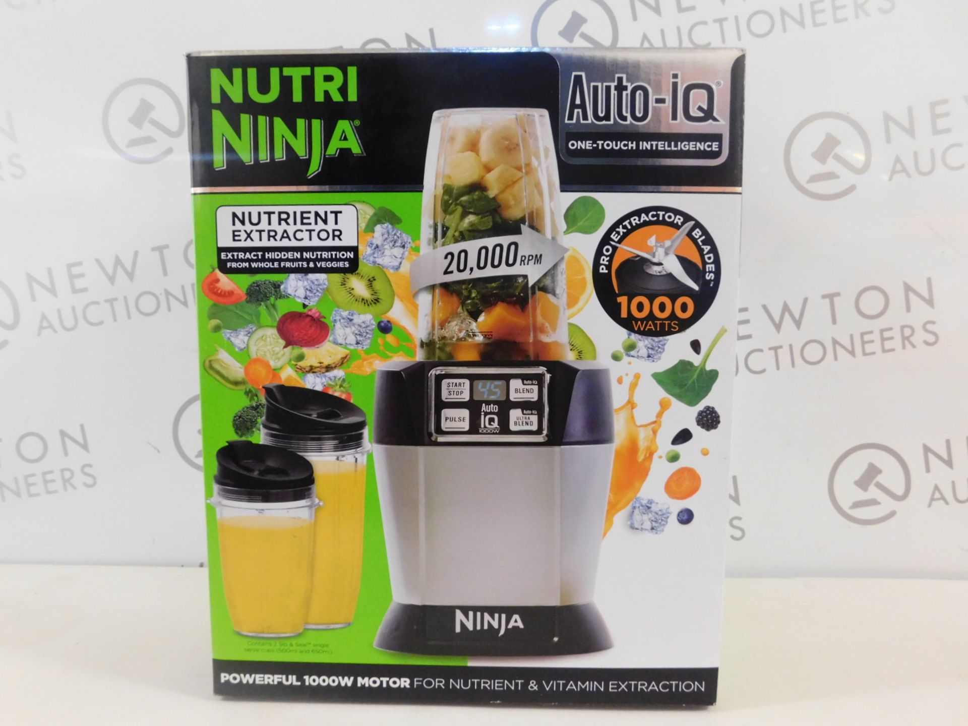 1 BOXED NUTRI NINJA AUTO IQ 1000W BLENDER WITH ACCESSORIES RRP £119