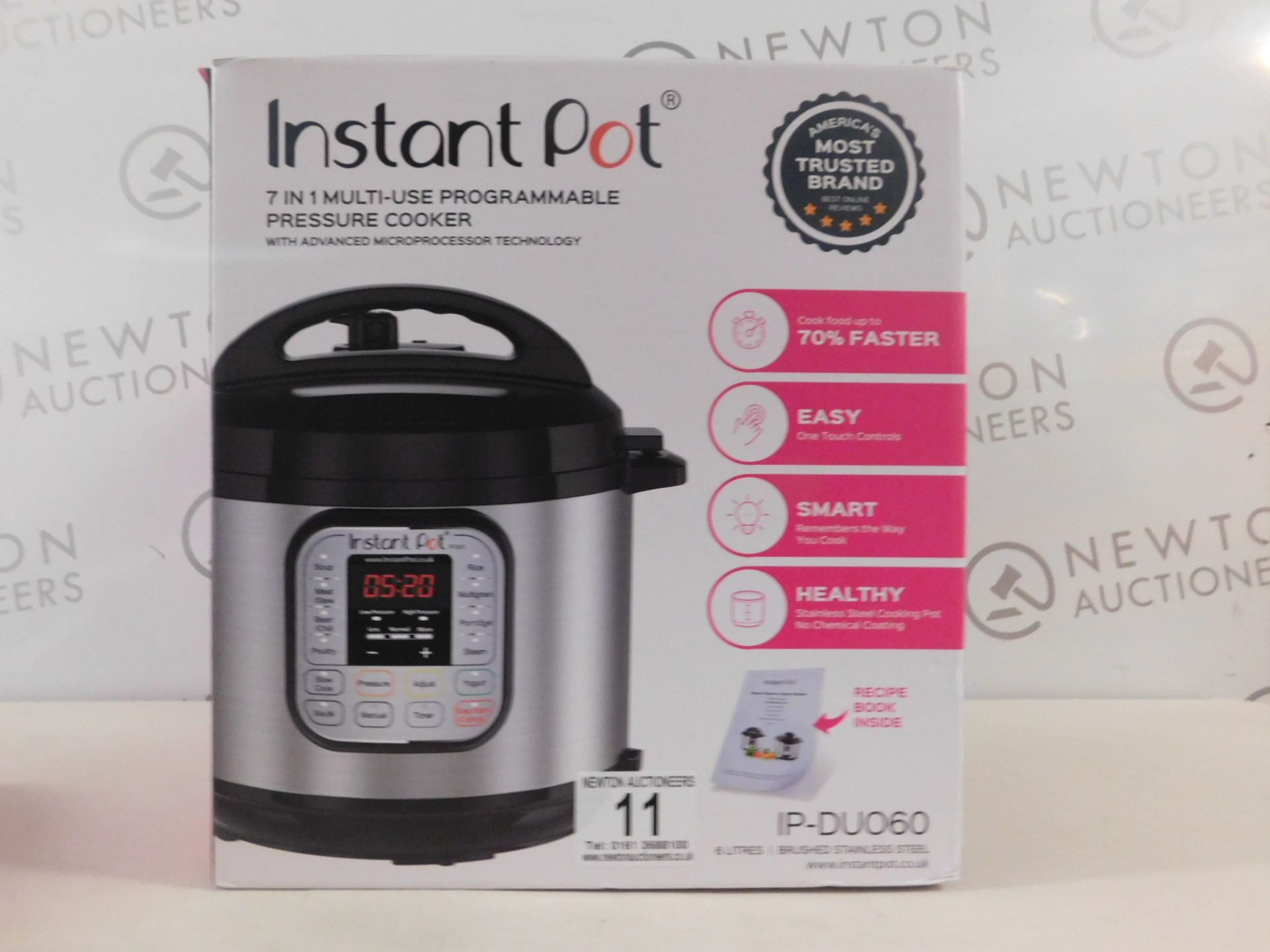 1 BOXED INSTANT POT IP-DUO60 7 IN 1 MULT-FUNCTIONAL COOKER RRP £159.99