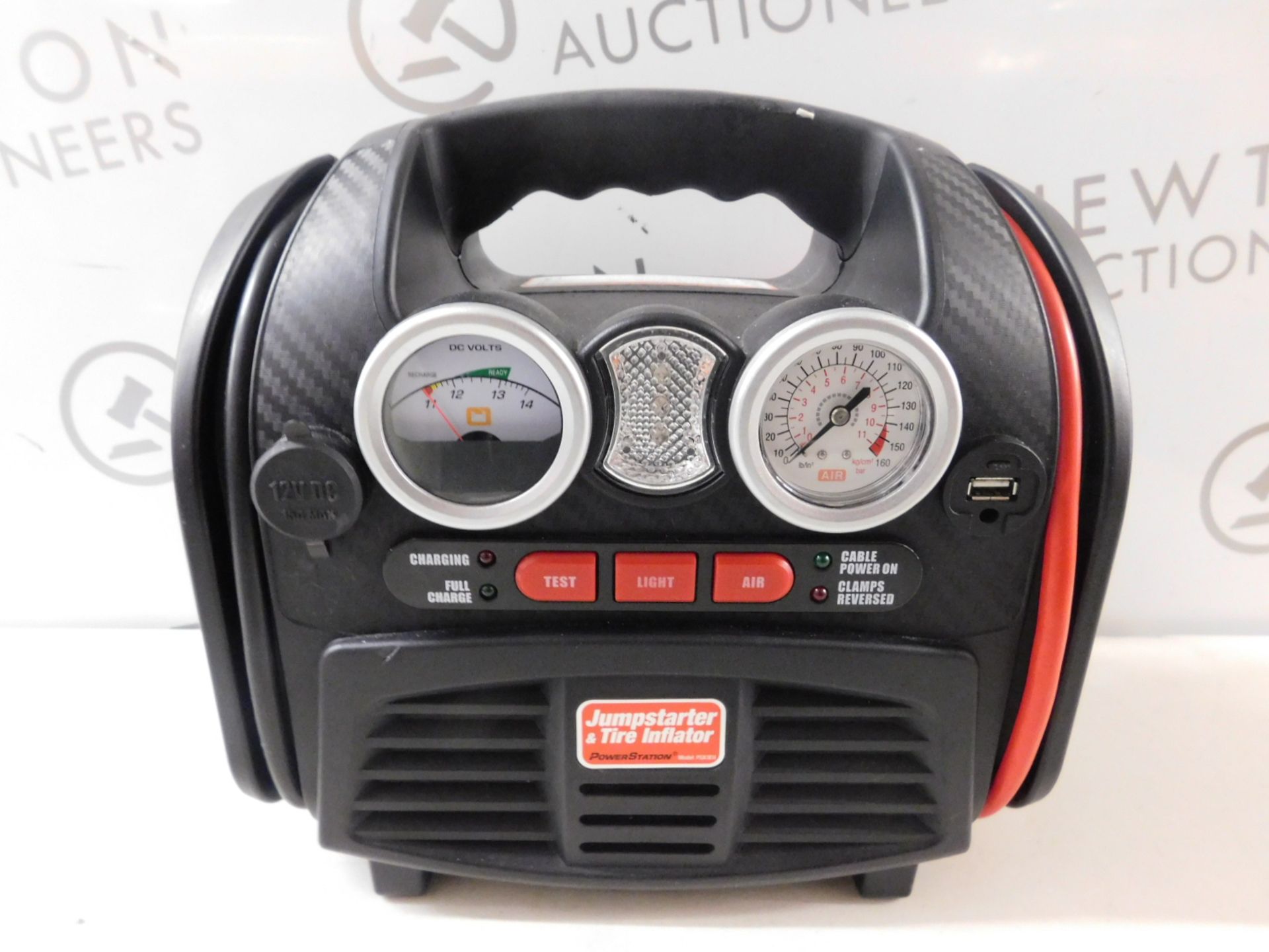 1 POWERSTATION PSX3 BATTERY JUMPSTARTER WITH BUILT IN LIGHT AND COMPRESSOR RRP £159