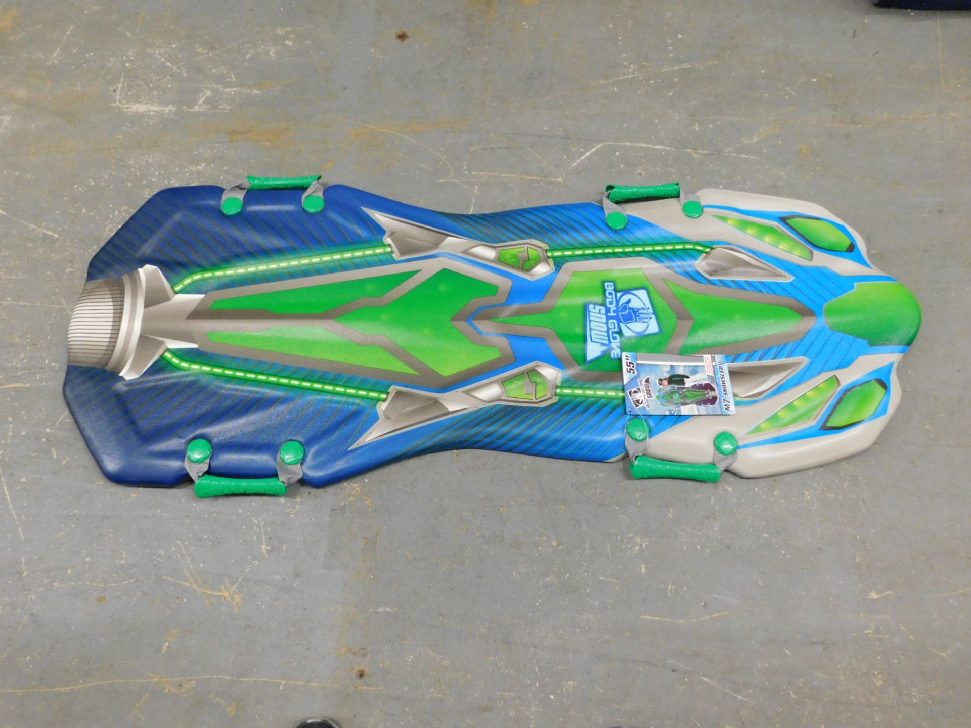 1 BRAND NEW BODY GLOVE M7 55" 2 PERSON SNOW SLED IN GREEN RRP £29.99