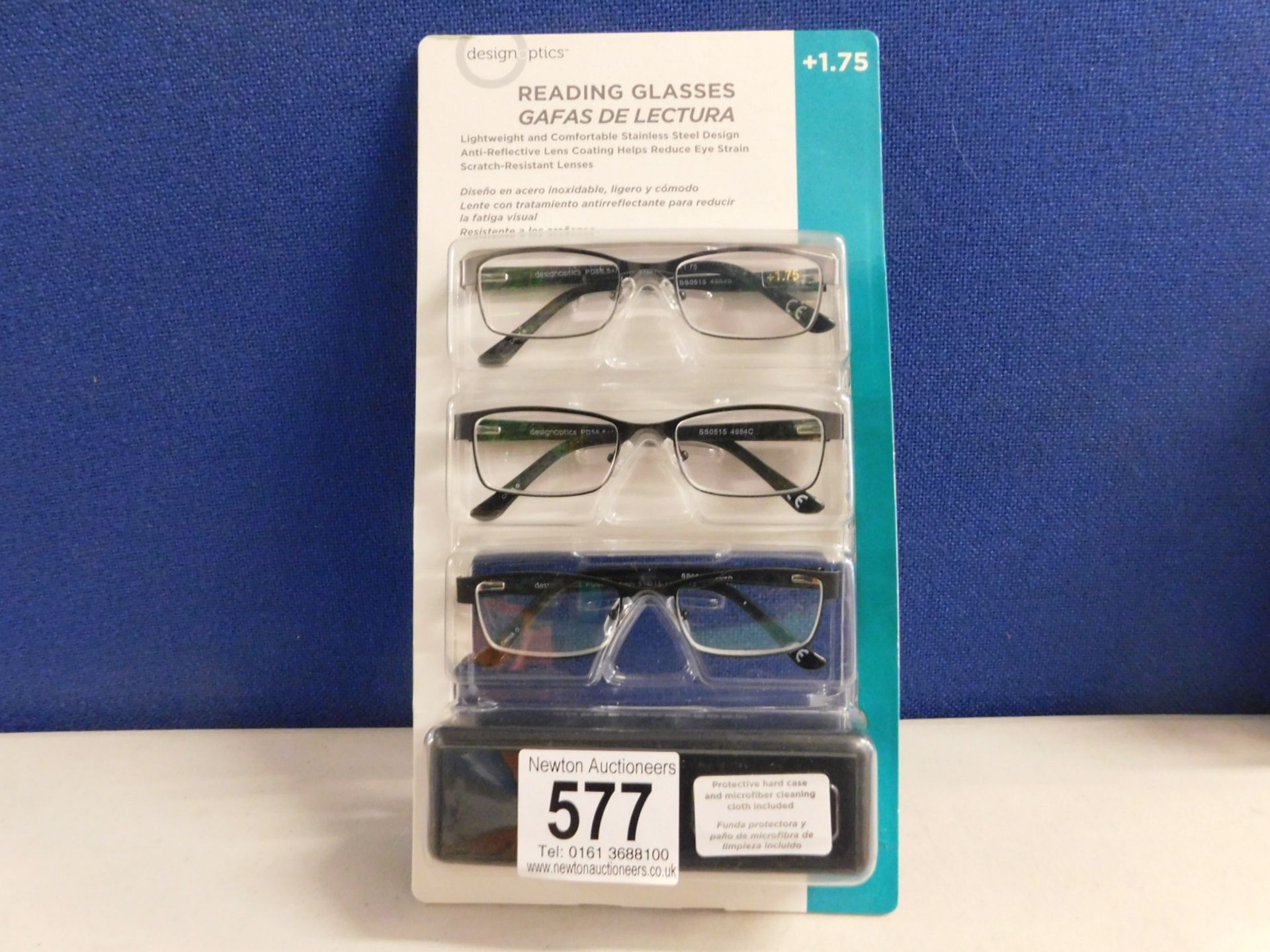 1 PACK OF DESIGN OPTICS READING GLASSES IN +1.75 STRENGTH RRP £19.99