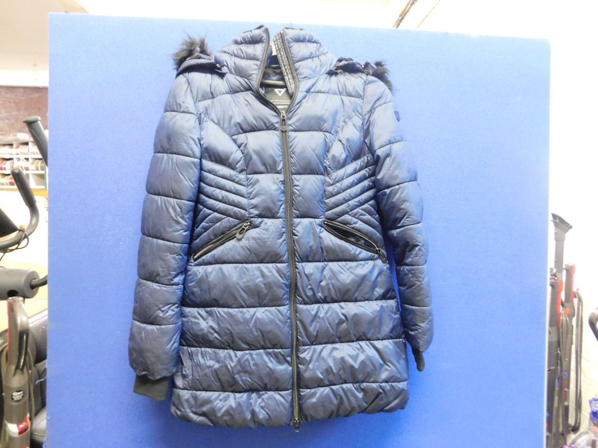 1 NOIZE OUTWEAR WOMENS NAVY PADDED WINTER PARKA SIZE S RRP £129.99