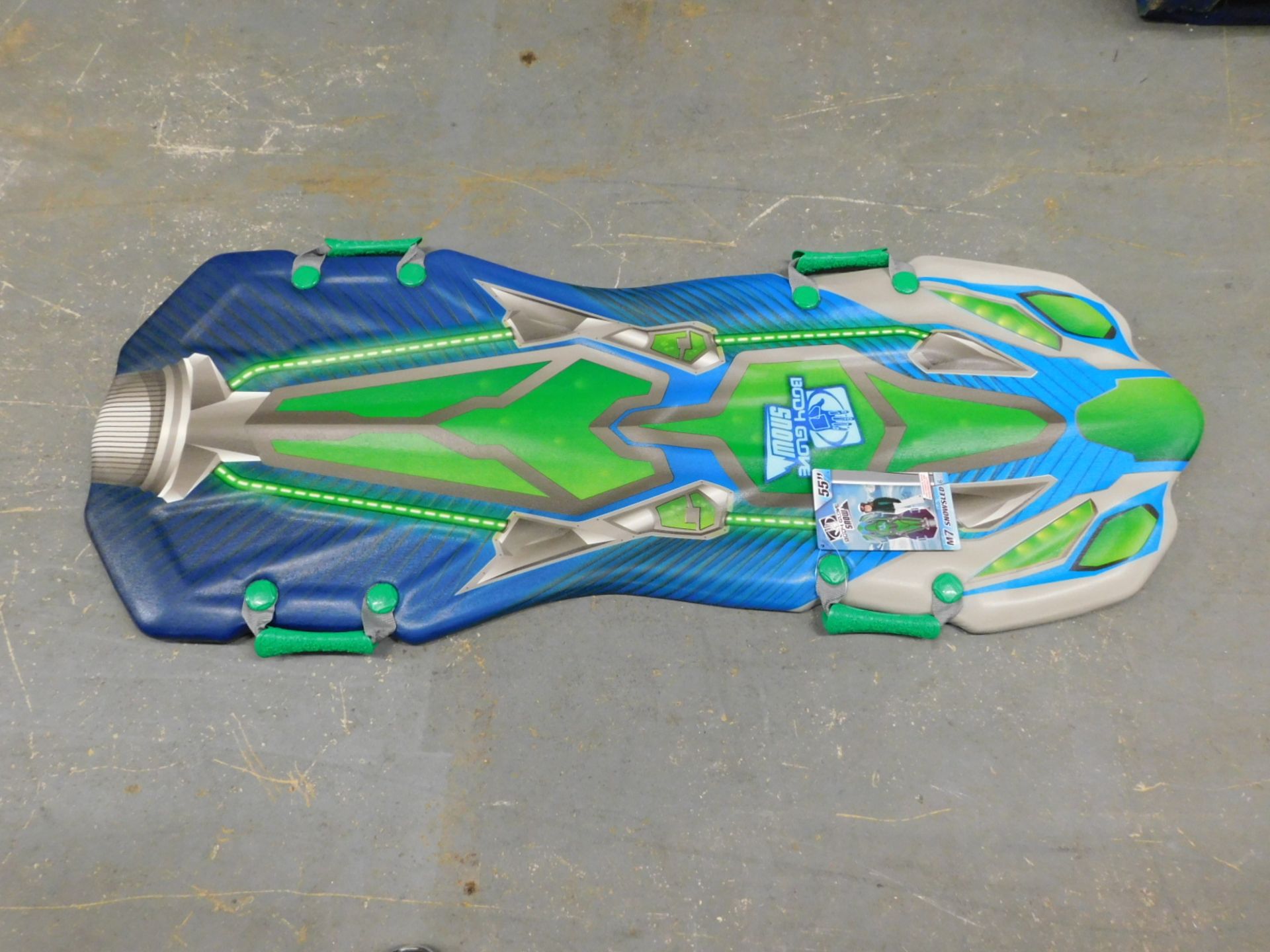 1 BRAND NEW BODY GLOVE M7 55" 2 PERSON SNOW SLED IN GREEN RRP £29.99