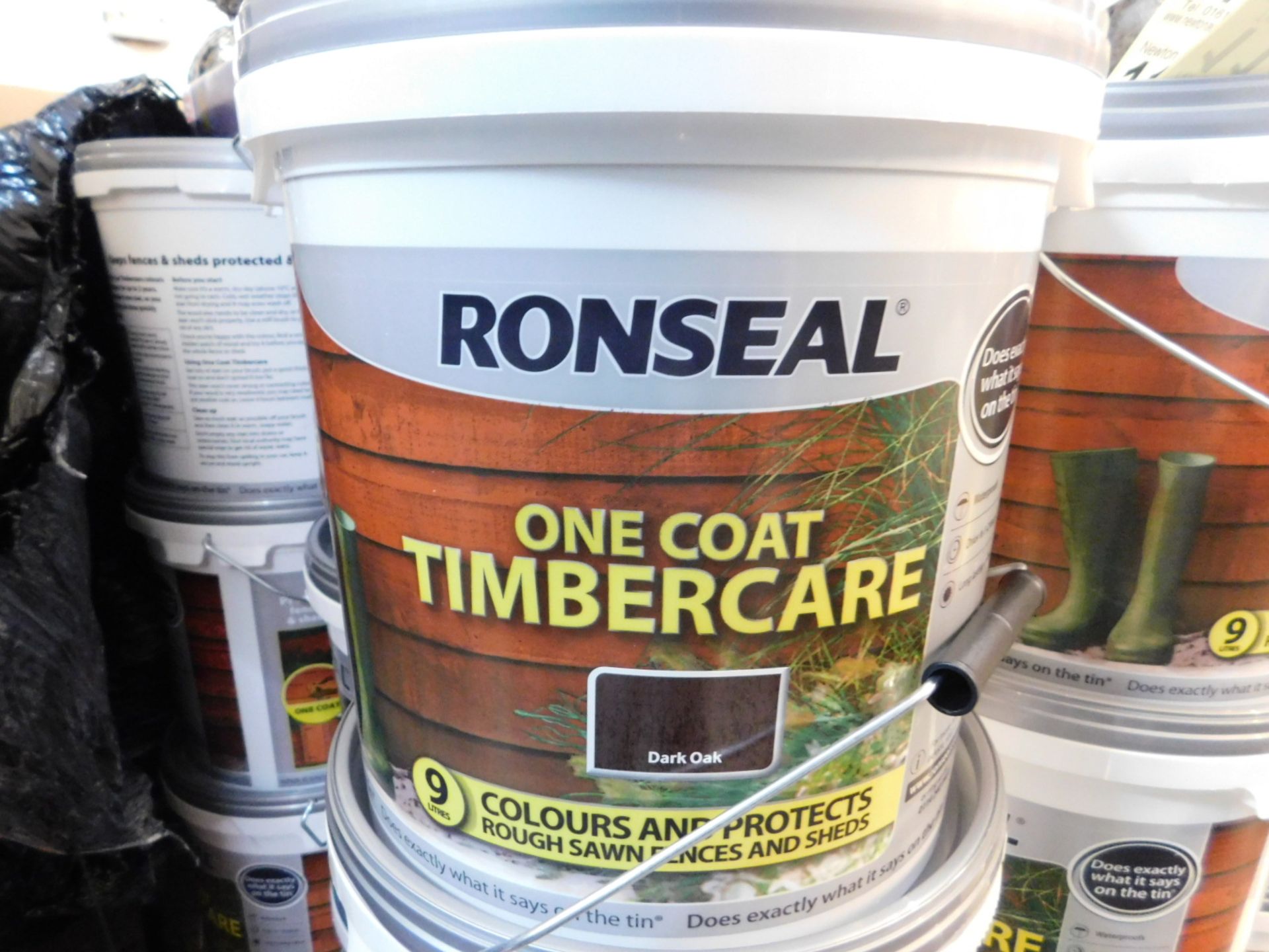 1 BRAND NEW TUB OF RONSEAL ONE COAT TIMBERCARE DARK OAK 9 LITRES RRP £12.99