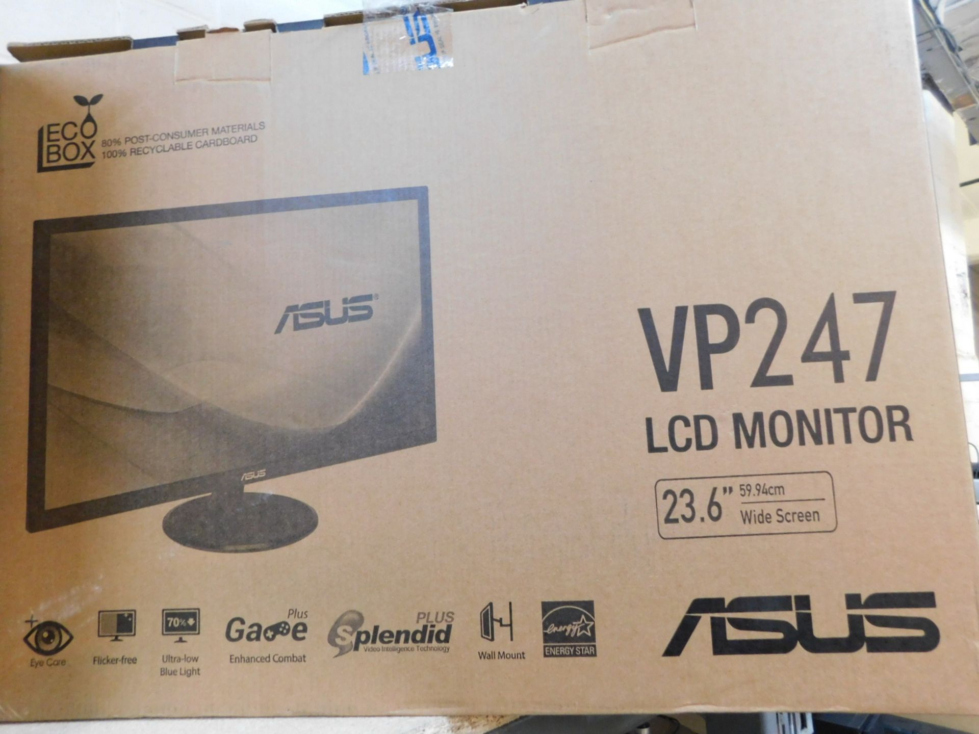 1 BOXED ASUS VP247H 23.6" FULL HD 1920 x 1080 WIDE SCREEN LCD GAMING MONITOR RRP £149.99