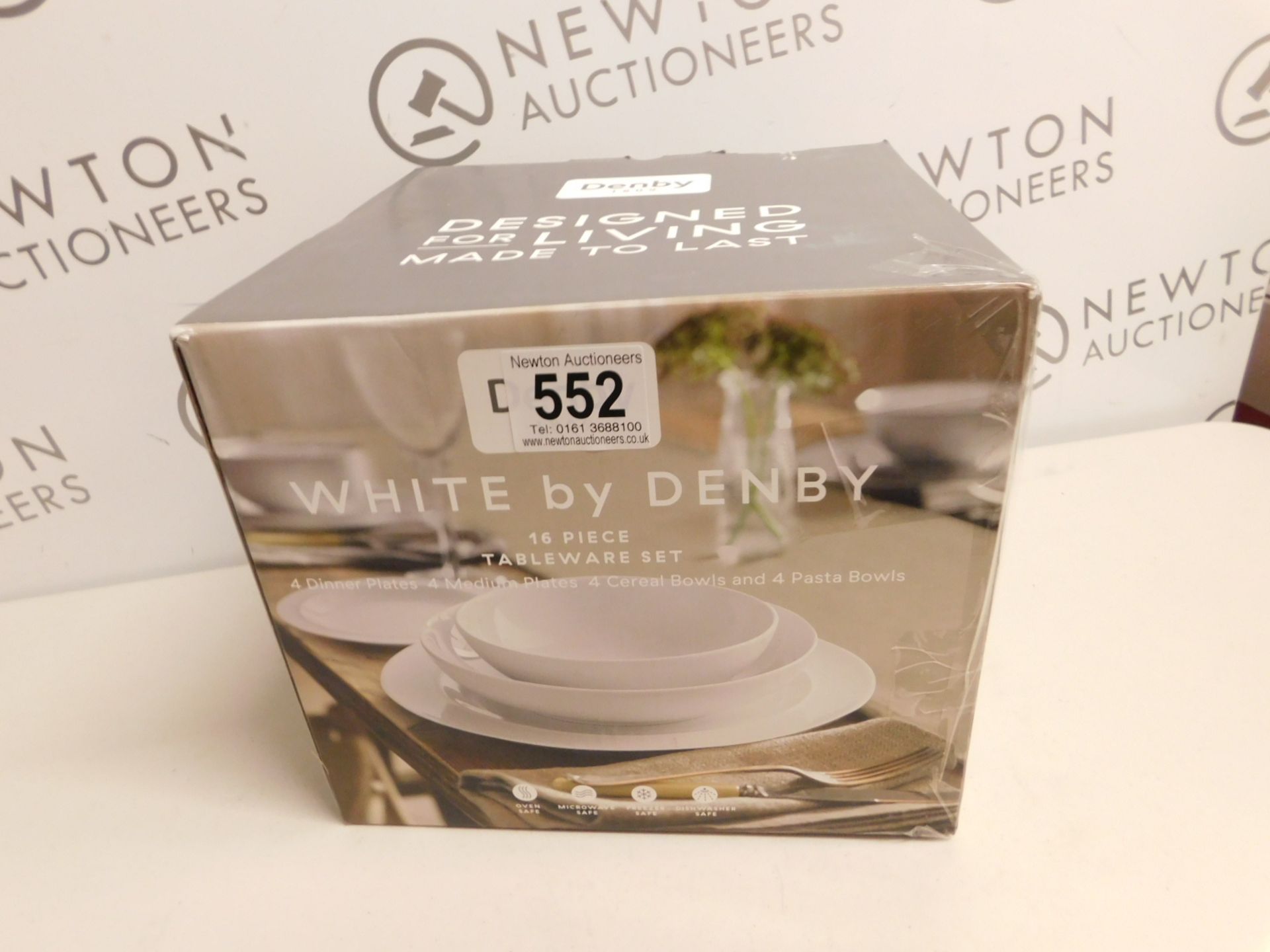 1 BOXED DENBY WHITE 16 PIECE TABLEWARE SET RRP £179.99