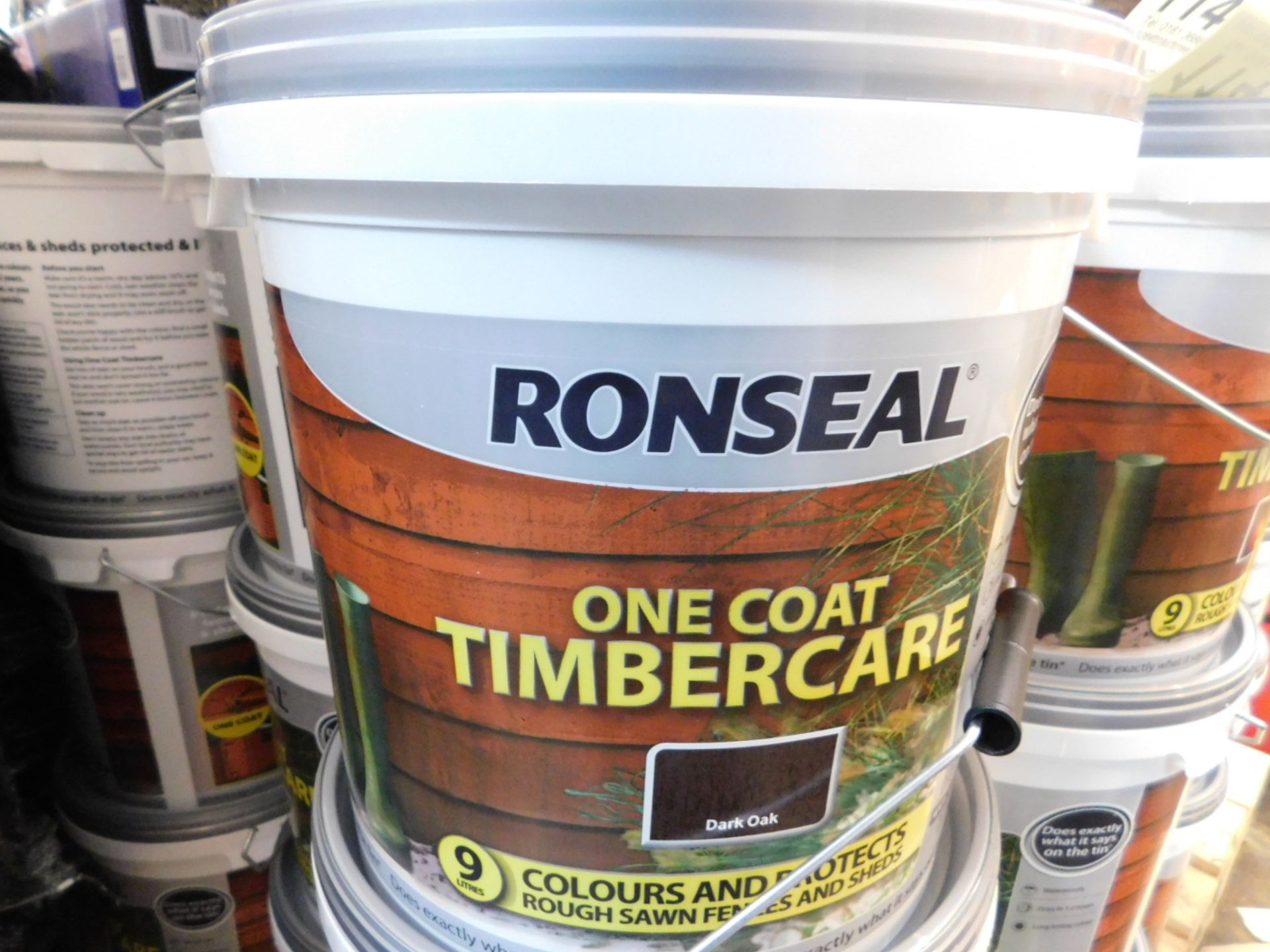 1 BRAND NEW TUB OF RONSEAL ONE COAT TIMBERCARE DARK OAK 9 LITRES RRP £12.99