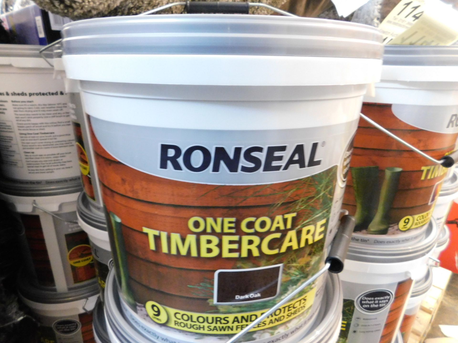 1 BRAND NEW TUB OF RONSEAL ONE COAT TIMBERCARE DARK OAK 9 LITRES RRP £12.99