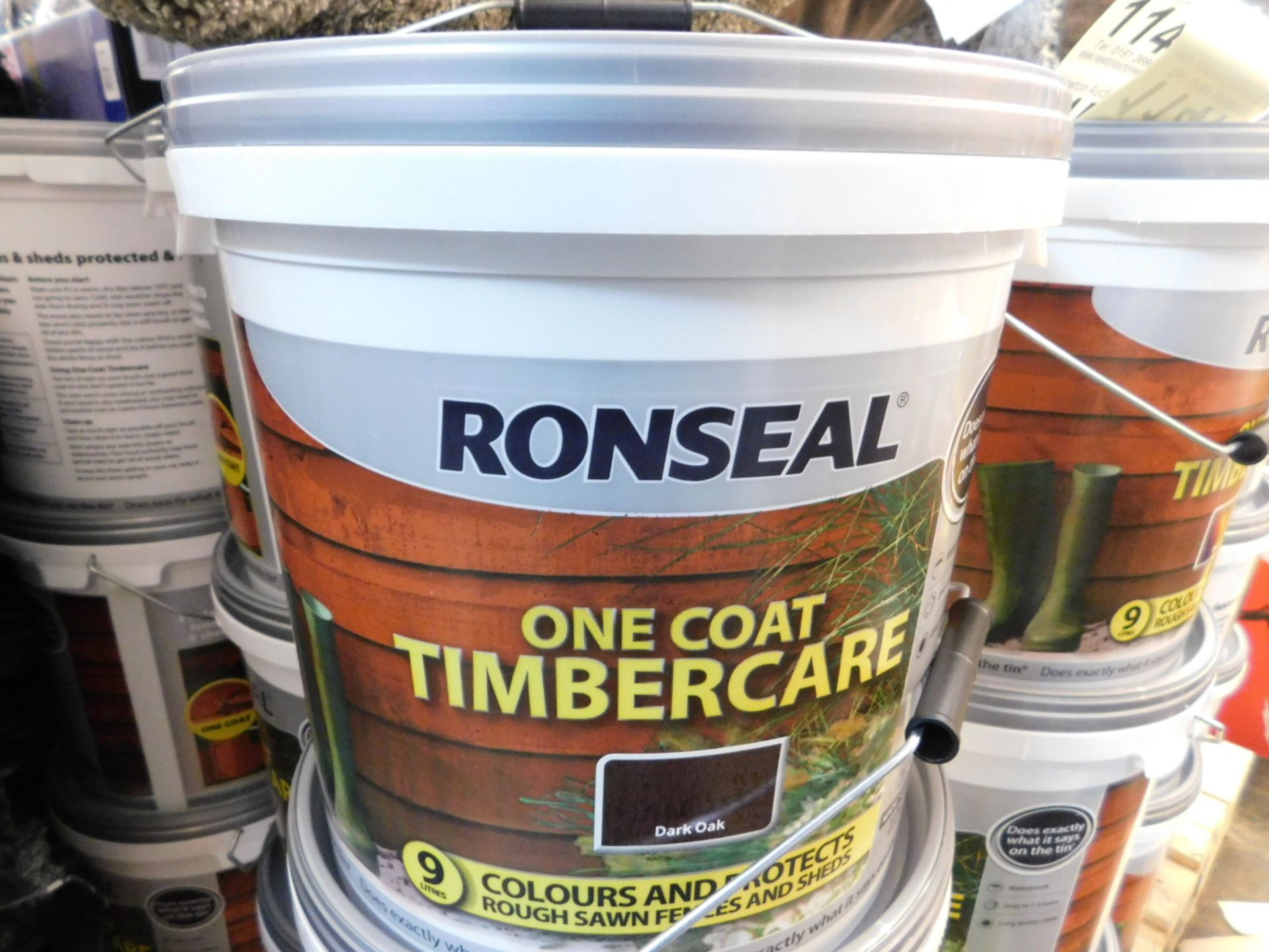 1 BRAND NEW TUB OF RONSEAL ONE COAT TIMBERCARE DARK OAK 9 LITRES RRP £12.99