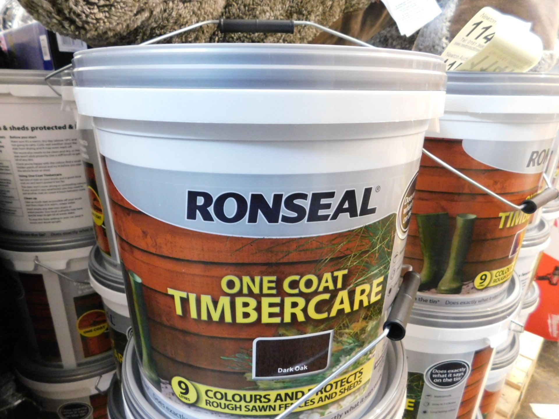 1 BRAND NEW TUB OF RONSEAL ONE COAT TIMBERCARE DARK OAK 9 LITRES RRP £12.99