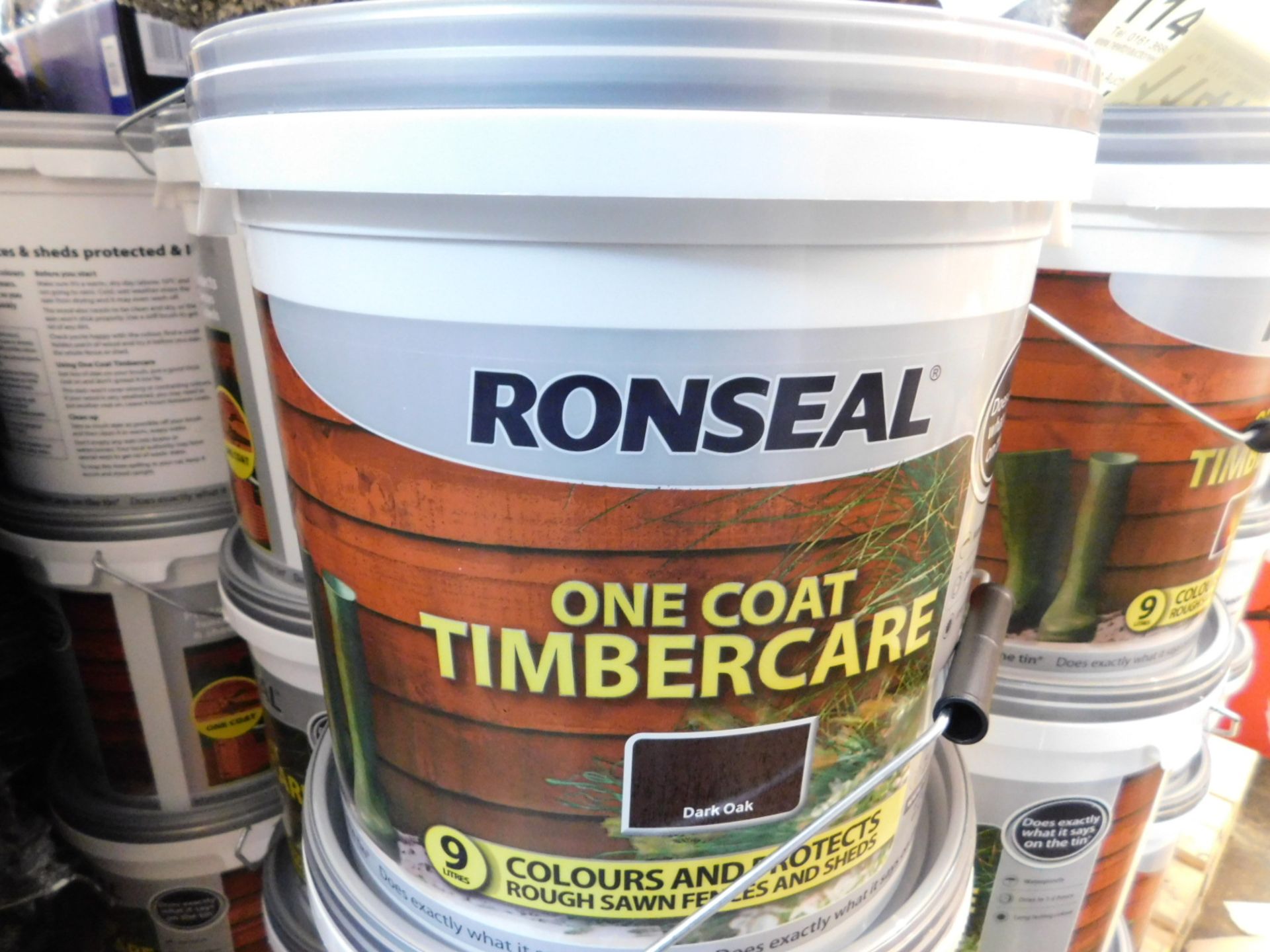 1 BRAND NEW TUB OF RONSEAL ONE COAT TIMBERCARE DARK OAK 9 LITRES RRP £12.99
