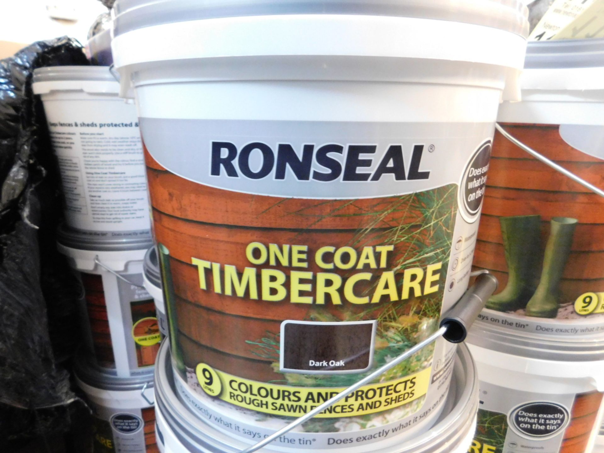 1 BRAND NEW TUB OF RONSEAL ONE COAT TIMBERCARE DARK OAK 9 LITRES RRP £12.99