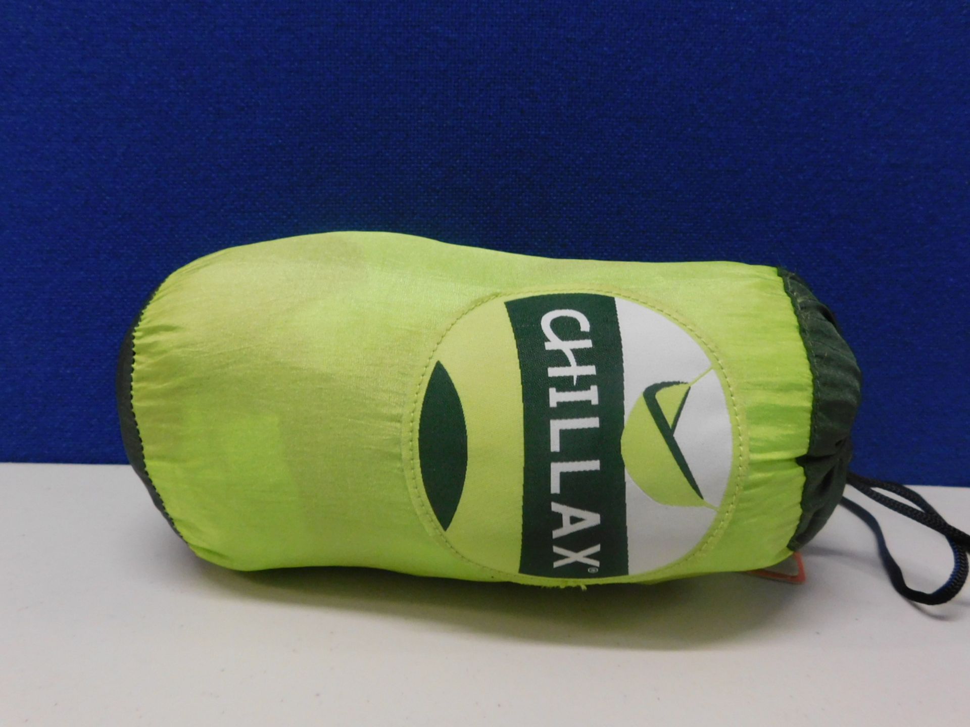 1 BAGGED CHILLAX DOUBLE PARACHUTE TRAVEL HAMMOCK - LIME GREEN RRP £49.99