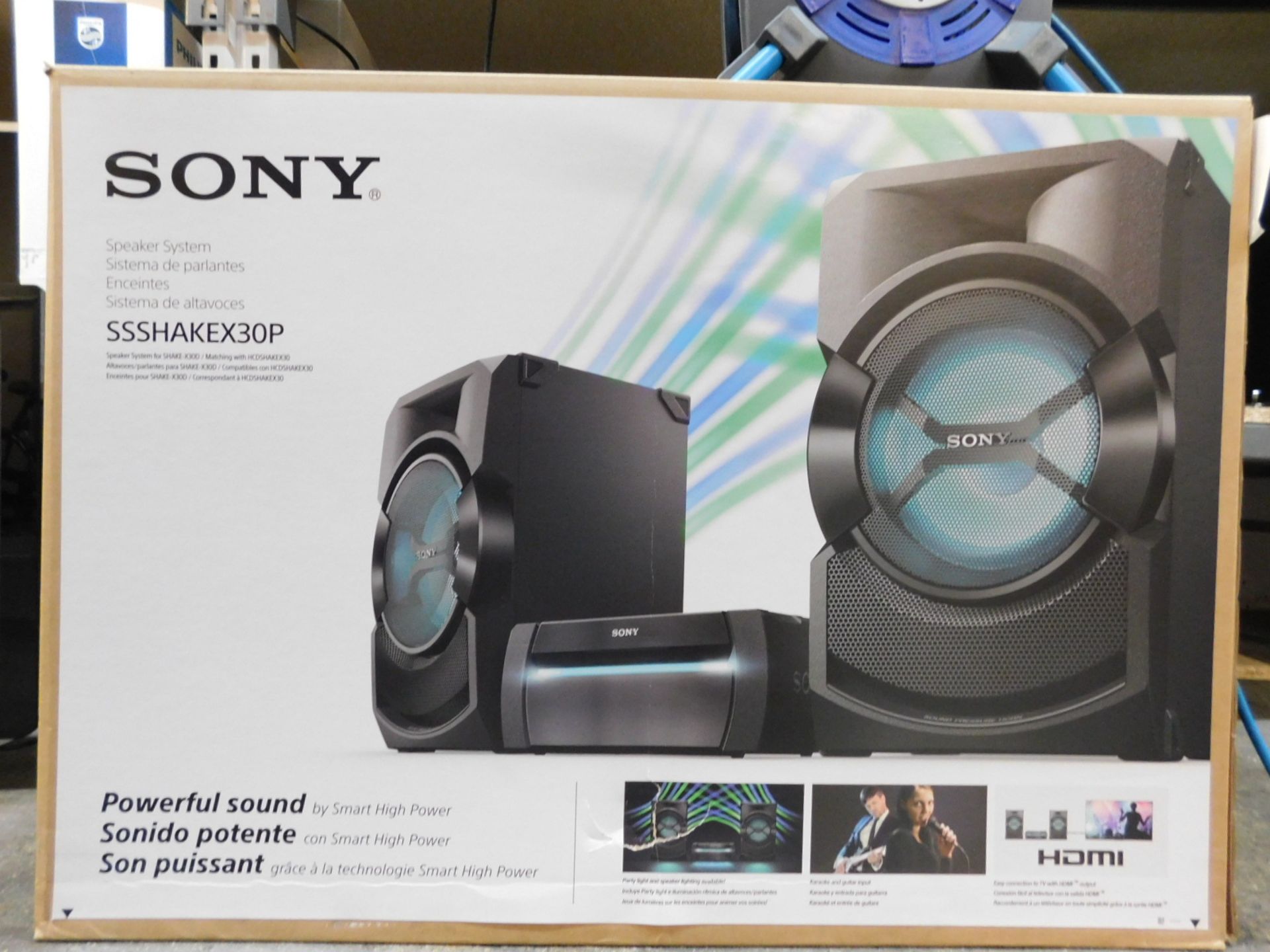 1 BOXED SONY SSSHAKEX30P HIGH POWER HOME AUDIO SYSTEM WITH BUILT IN DVD PLAYER RRP £649.99